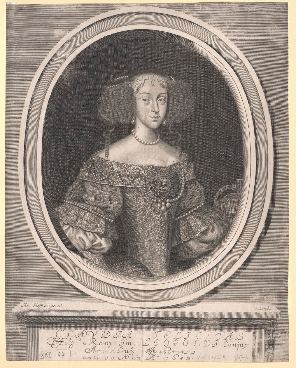Arcyksiężna Austrii Klaudia Felicity autorstwa Artist Unknown