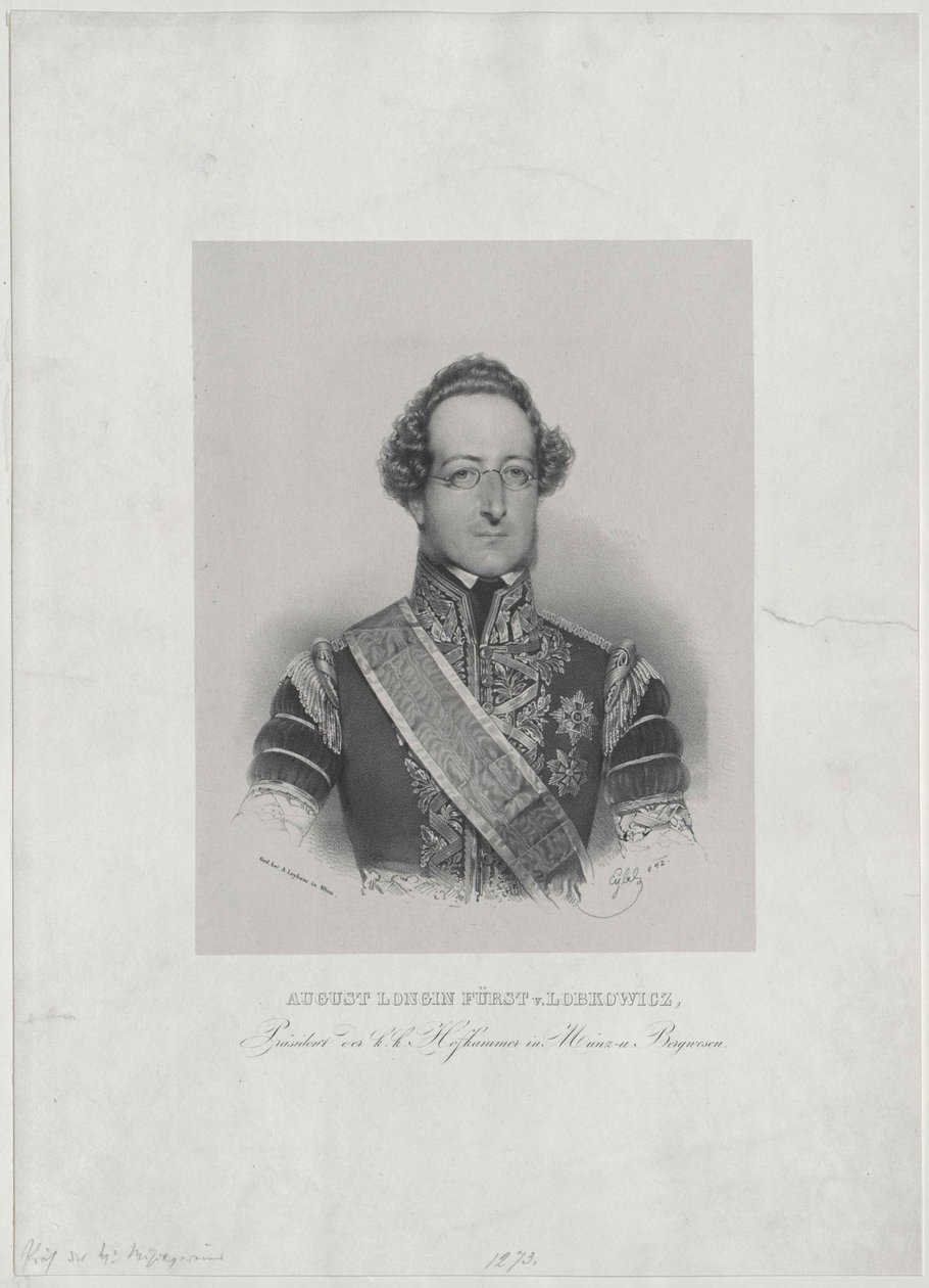 August hrabia Lobkowitz autorstwa Artist Unknown