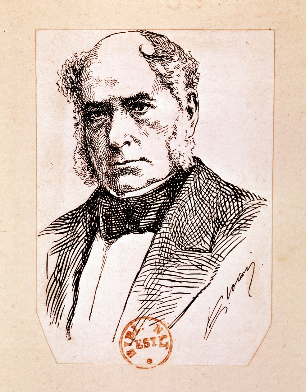 BESSEMER Sir Henry, angielski wynalazca i inżynier (rysunek) autorstwa Artist Unknown