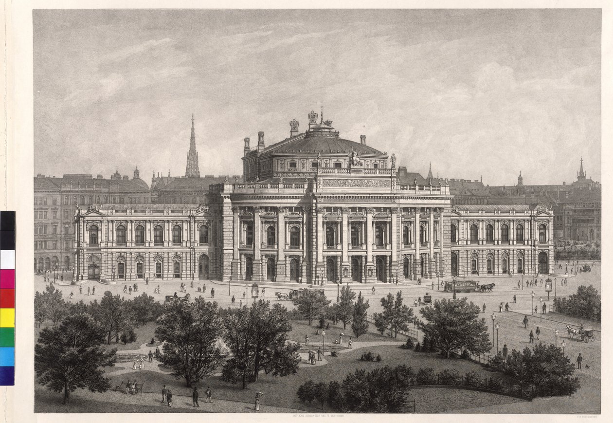 Burgtheater w Wiedniu autorstwa Artist Unknown