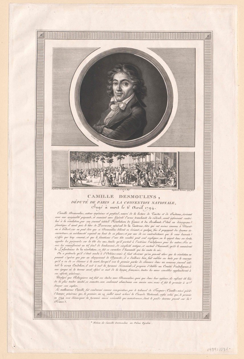 Camille Desmoulins (druk) autorstwa Artist Unknown