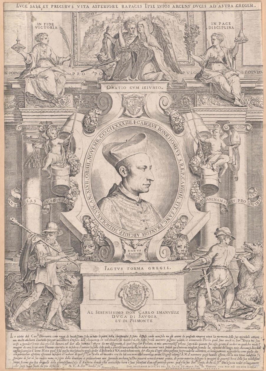 Carlo Borromeo (druk) autorstwa Artist Unknown