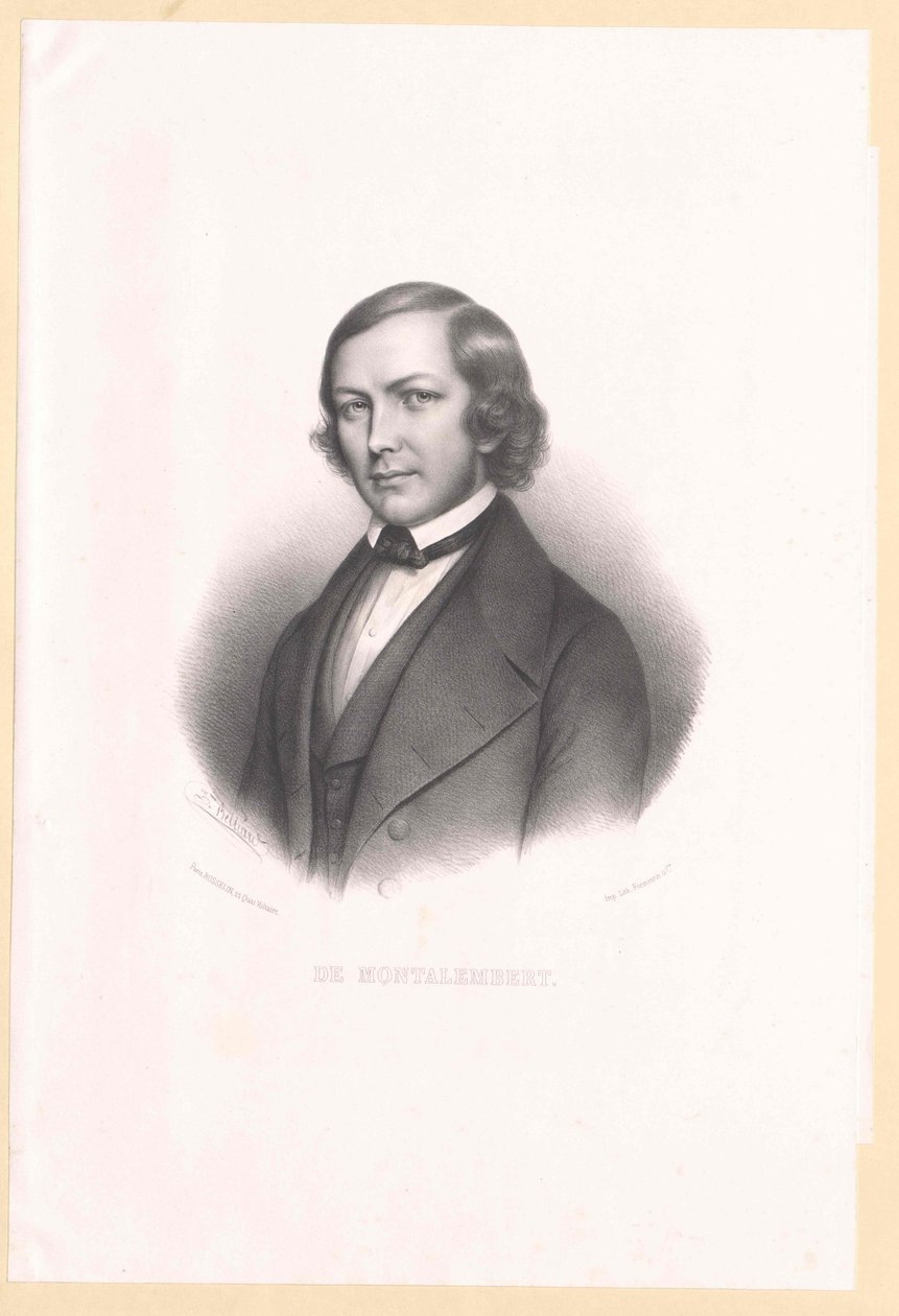Charles Forbes Comte de Montalembert autorstwa Artist Unknown