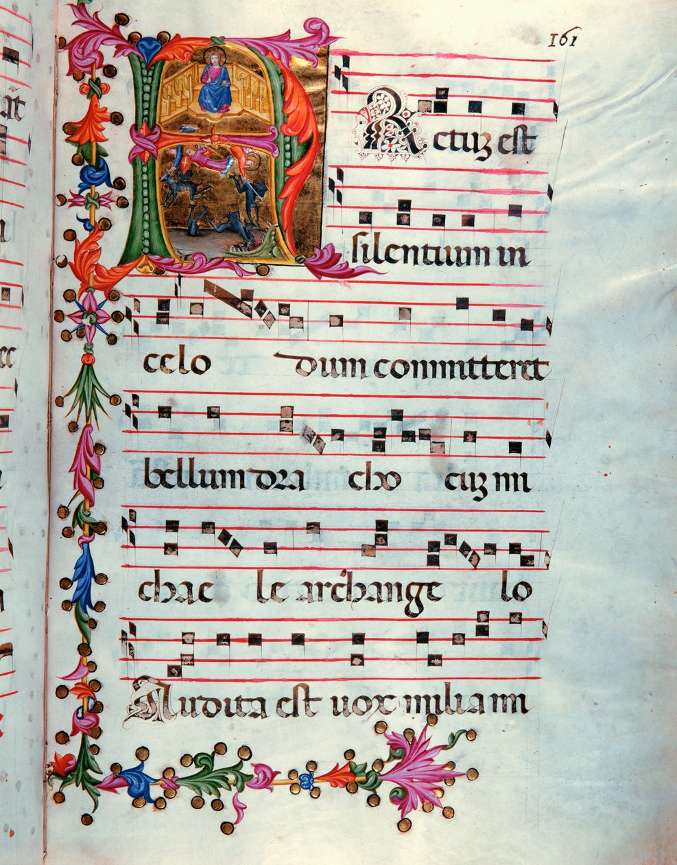 Chrystus Sędzia i Archanioł Michał walczący z diabłami autorstwa Artist Unknown