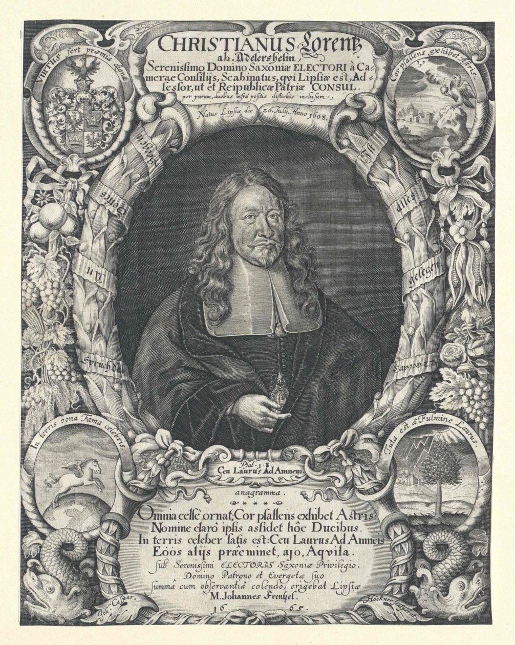 Christian Lorenz Adlershelm (w druku) autorstwa Artist Unknown