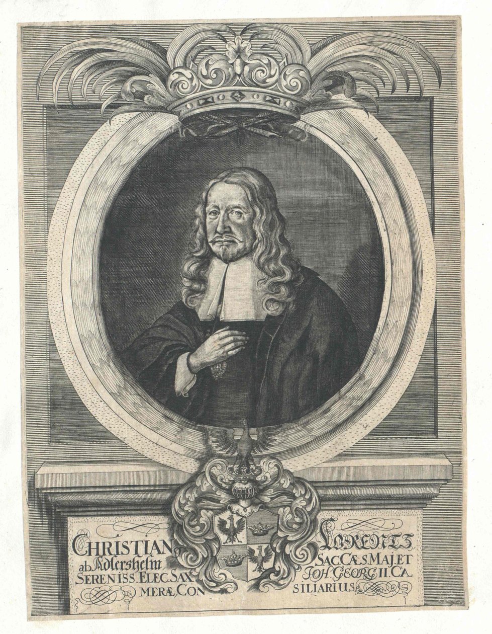 Christian Lorenz Adlershelm (w druku) autorstwa Artist Unknown