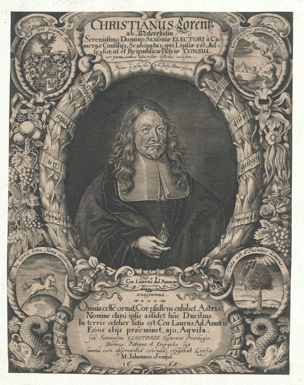 Christian Lorenz Adlershelm (w druku) autorstwa Artist Unknown