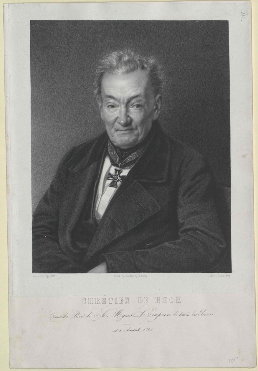 Christian von Beck autorstwa Artist Unknown
