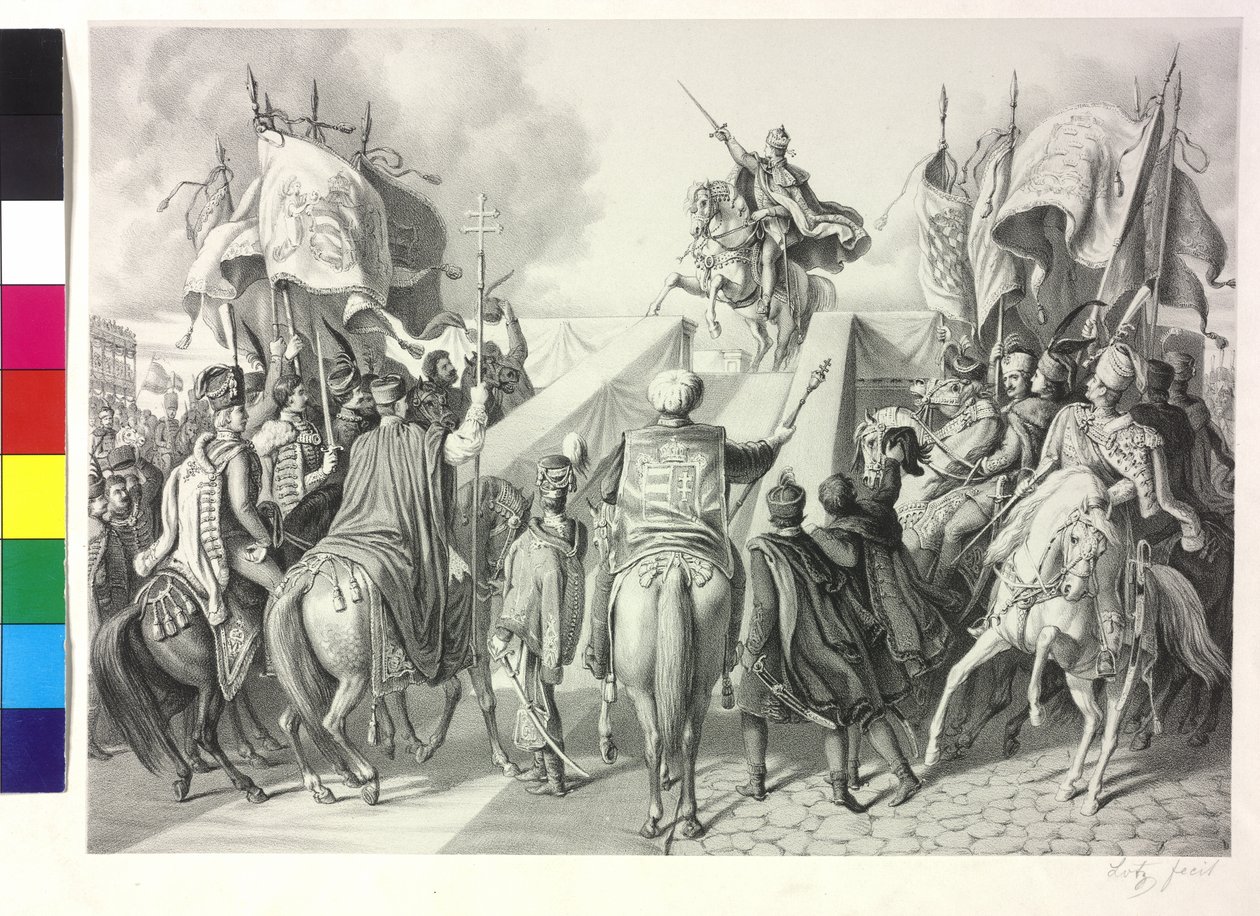 Koronacja Ferdynanda I Austriackiego na króla Węgier w Bratysławie 28 września 1830 r. września 1830 r. autorstwa Artist Unknown