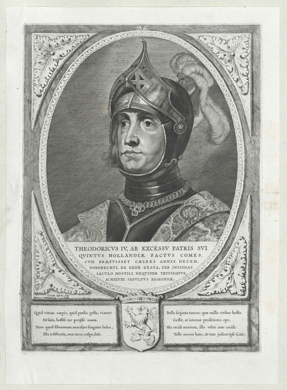 Hrabia Holandii Dietrich IV (druk) autorstwa Artist Unknown
