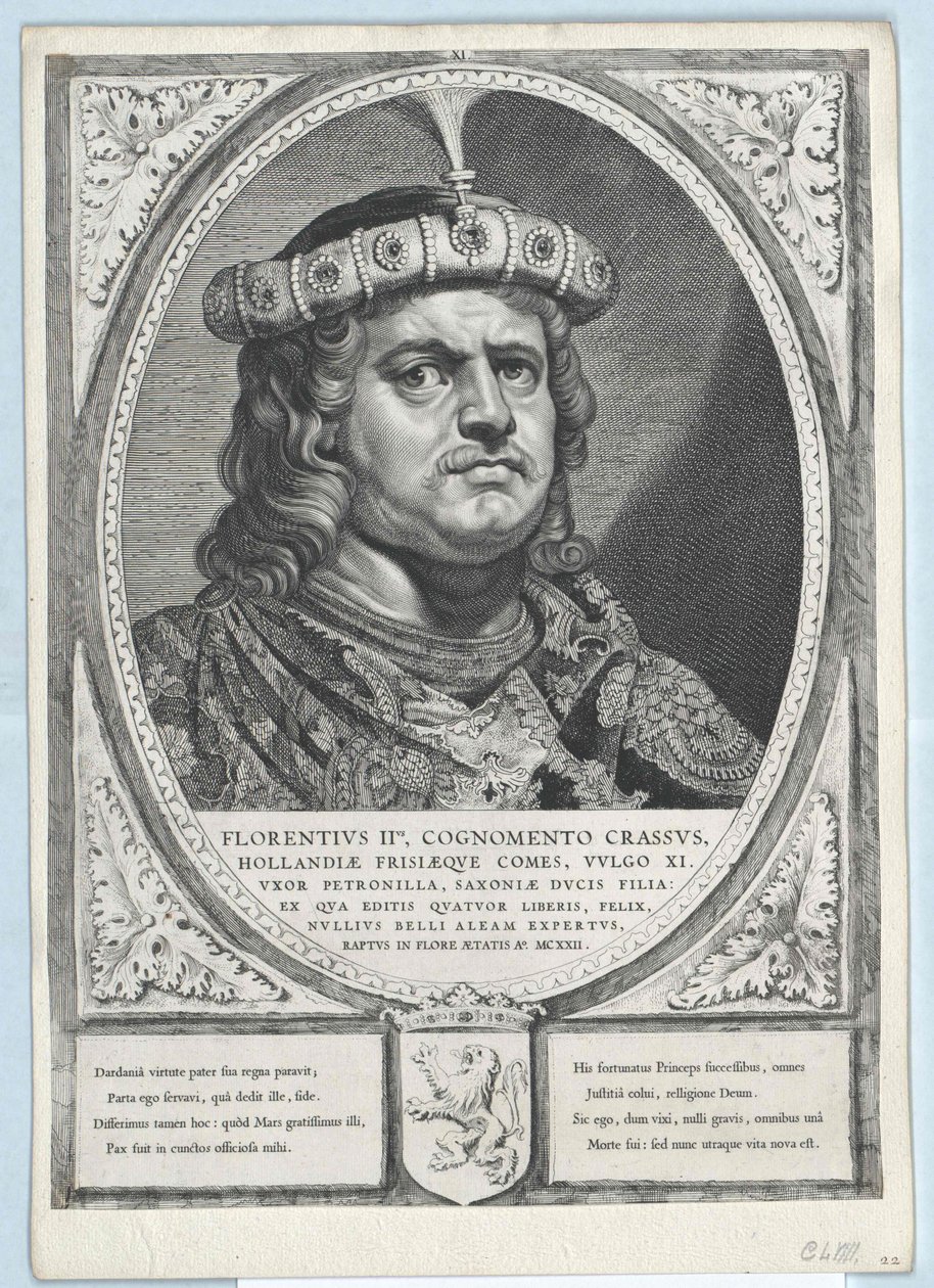 Hrabia Holandii Florencja II (druk) autorstwa Artist Unknown