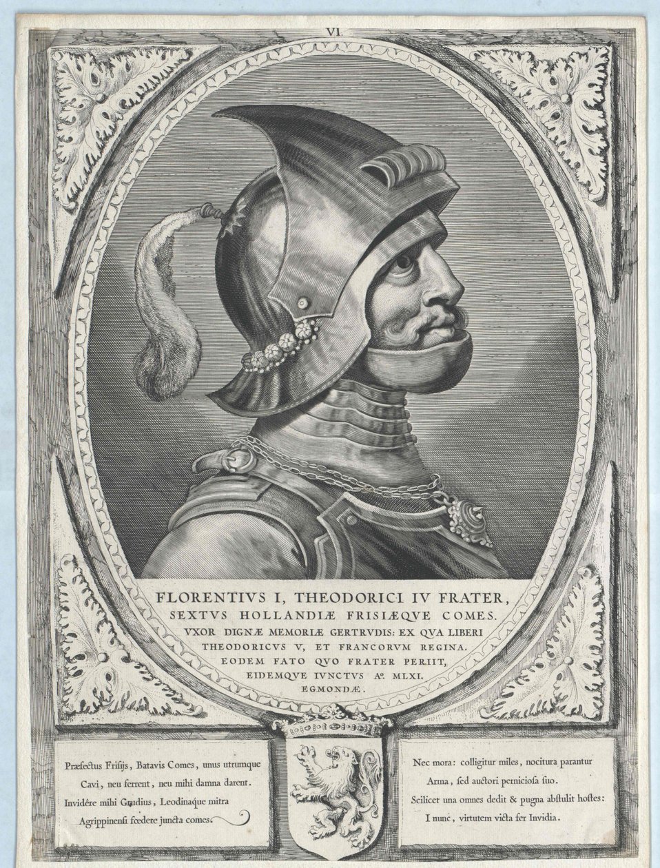 Hrabia Holandii Florencja I (druk) autorstwa Artist Unknown
