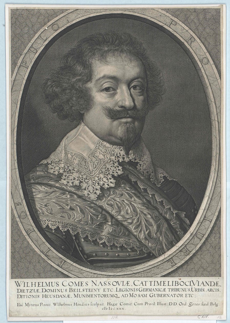 Hrabia Nassau-Siegen Wilhelm (druk) autorstwa Artist Unknown