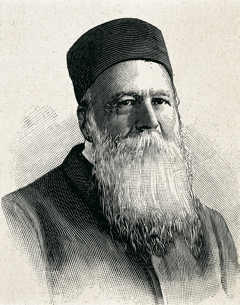 DUNANT, Henri (1845-1923). Założyciel Czerwonego Krzyża (1863). Pokojowa Nagroda Nobla w 1901 roku. Portret. Rycina. autorstwa Artist Unknown
