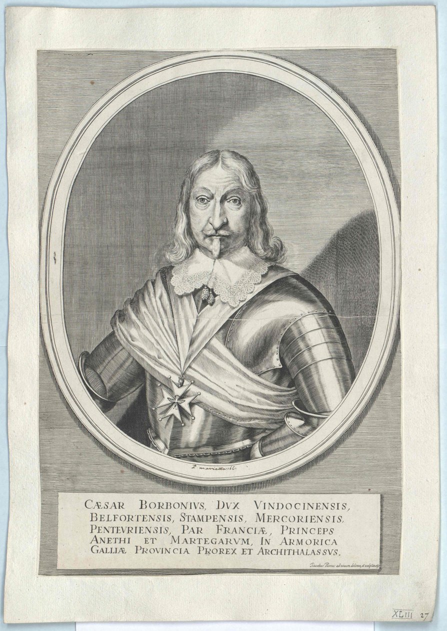 Duke of Vend006d00650020Bourbon autorstwa Artist Unknown