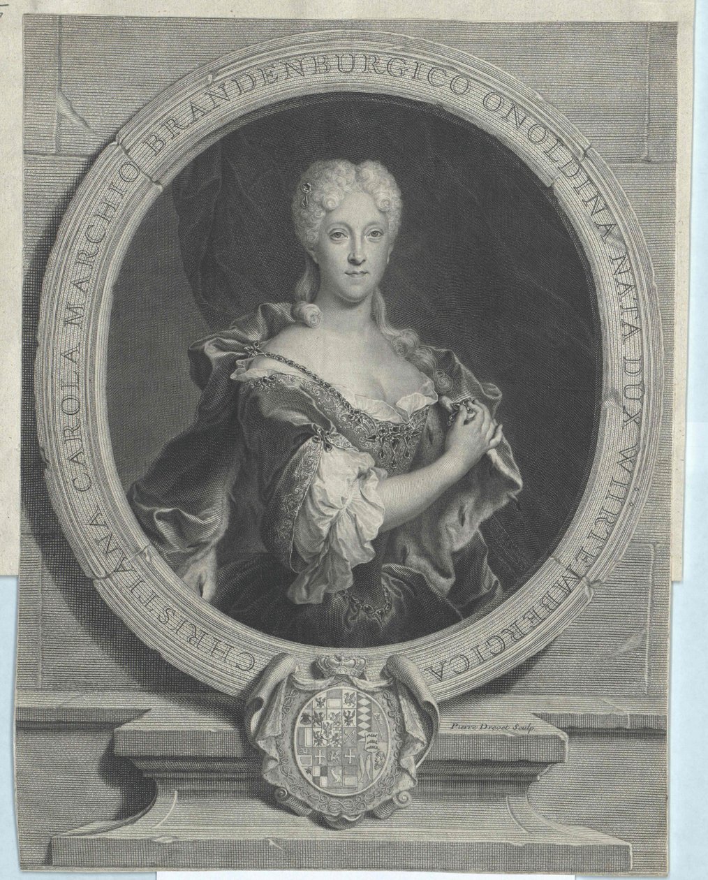 Księżna Wirtembergii Christiana Charlotte autorstwa Artist Unknown