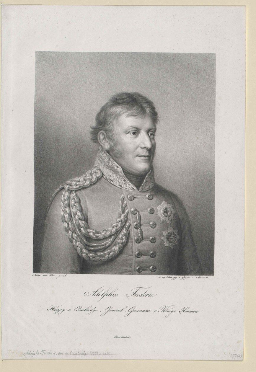 Książę Cambridge Adolf Fryderyk autorstwa Artist Unknown
