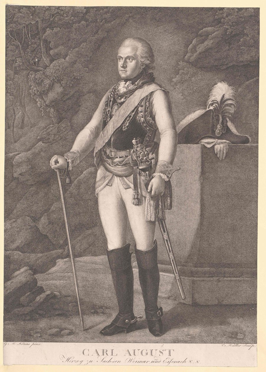 Książę Saksonii-Weimaru Eisenach Karl August autorstwa Artist Unknown