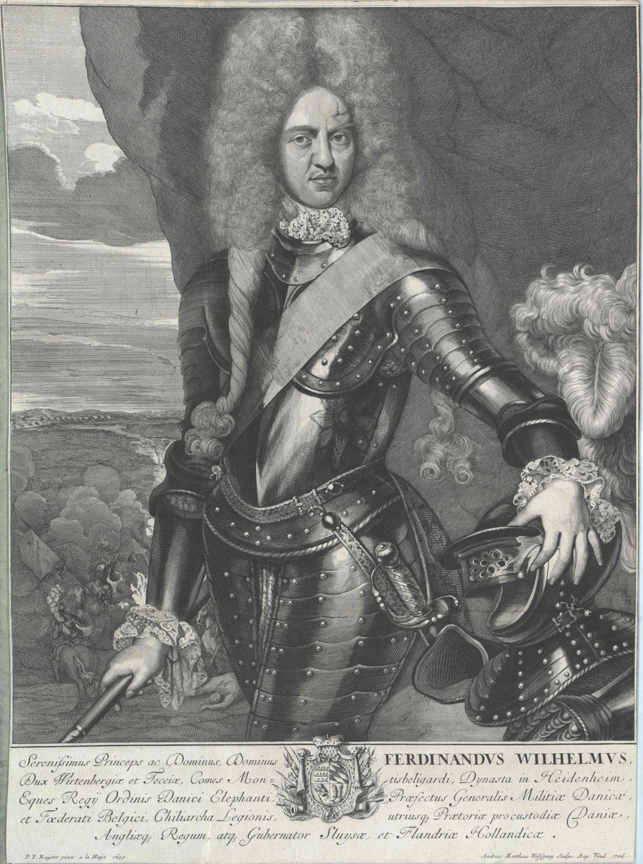 Książę Wirtembergii Ferdynand Wilhelm autorstwa Artist Unknown