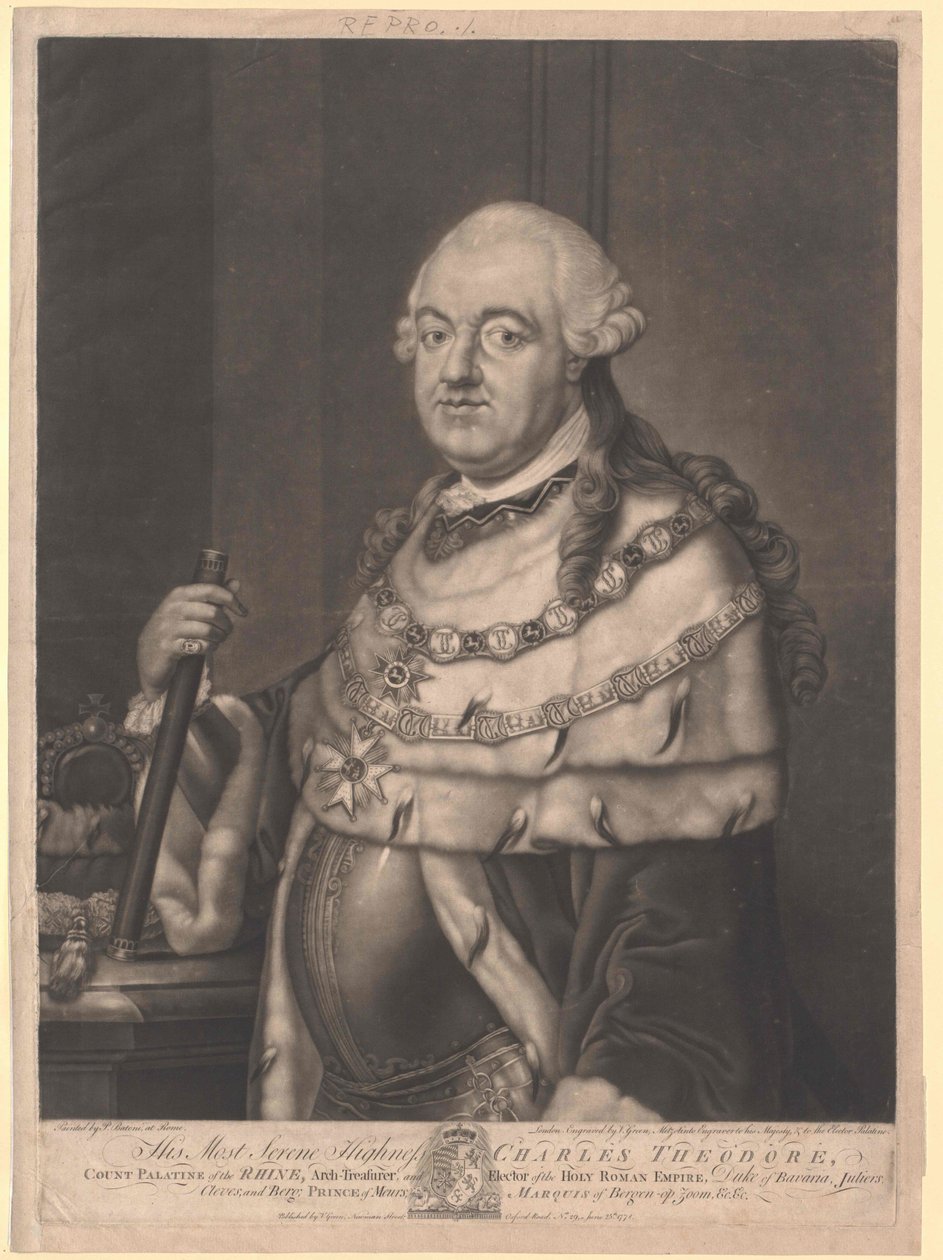 Elektor Bawarii Karl Theodor autorstwa Artist Unknown