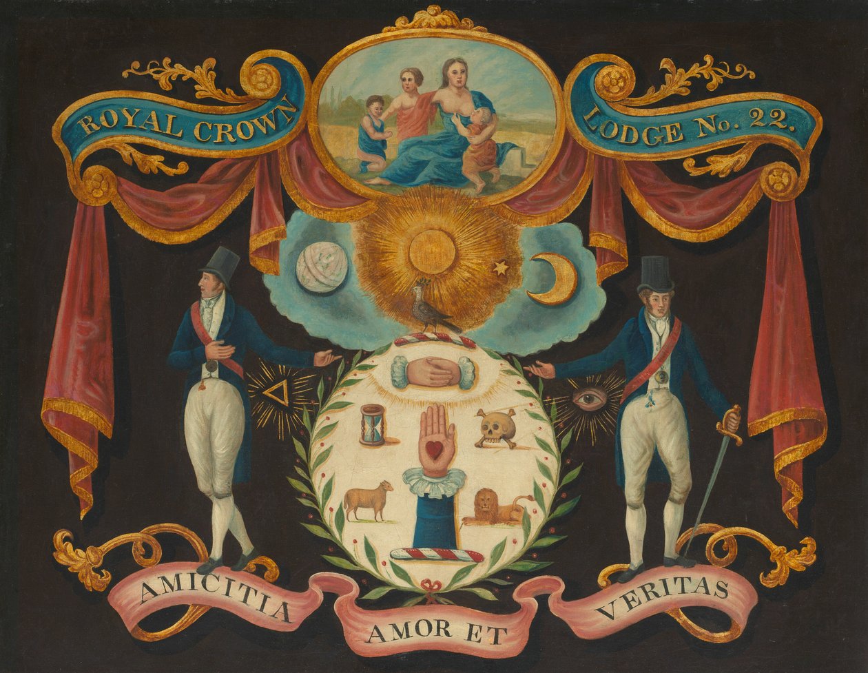 Emblematy dla Loży Królewskiej Korony nr 22 autorstwa Artist Unknown