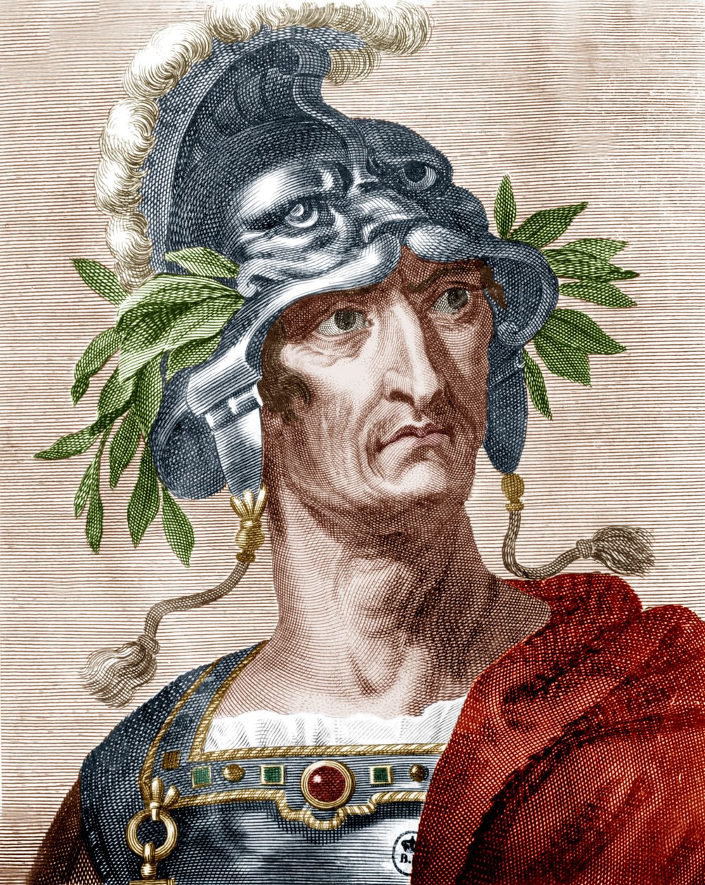 Cesarz Klaudiusz (kolorowa rycina) autorstwa Artist Unknown