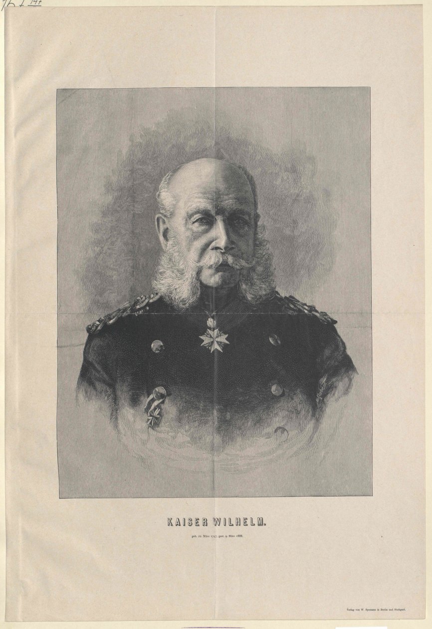 Cesarz Wilhelm I autorstwa Artist Unknown