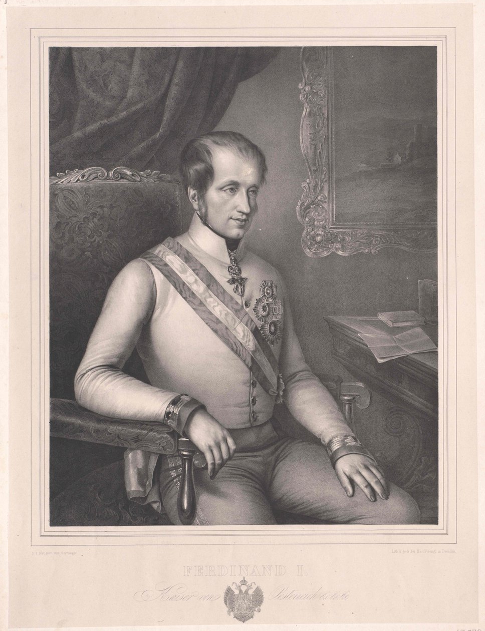 Cesarz Austrii Ferdynand I autorstwa Artist Unknown