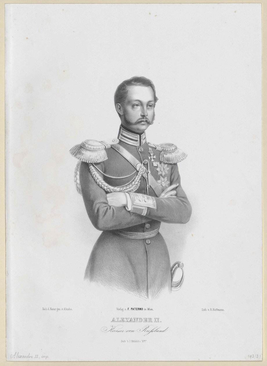 Cesarz Rosji Aleksander II autorstwa Artist Unknown