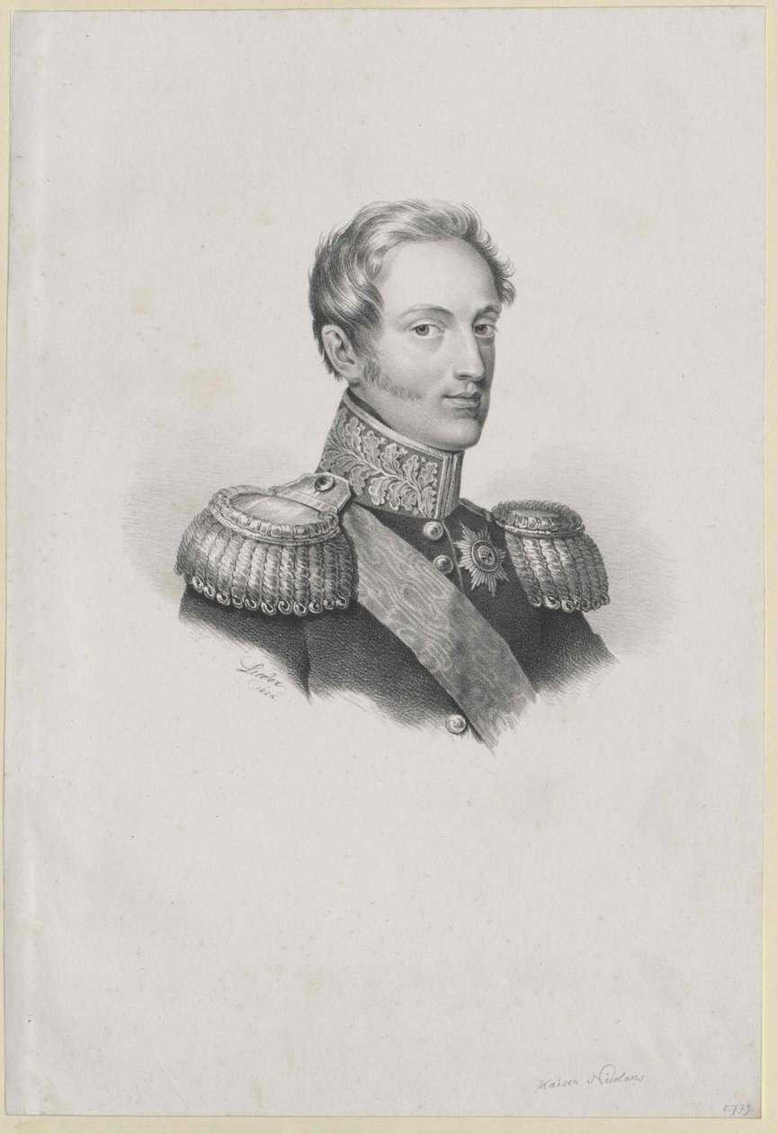 Cesarz Rosji Mikołaj I autorstwa Artist Unknown