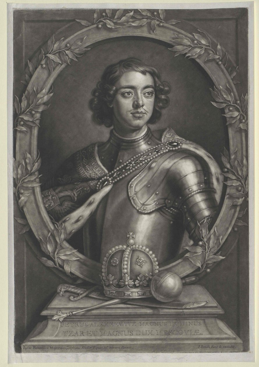 Cesarz Rosji Piotr I Wielki autorstwa Artist Unknown