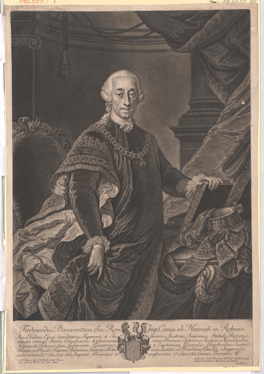 Ferdinand Bonaventure hrabia von Harrach autorstwa Artist Unknown