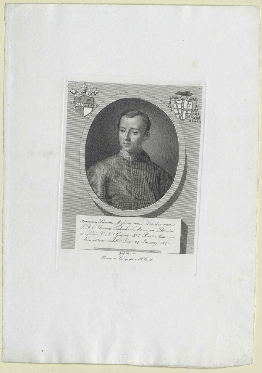 Franciszek Ksawery Książę Maximus (druk) autorstwa Artist Unknown
