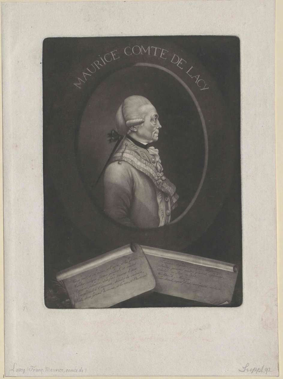 Franz Moritz hrabia Lacy (druk) autorstwa Artist Unknown