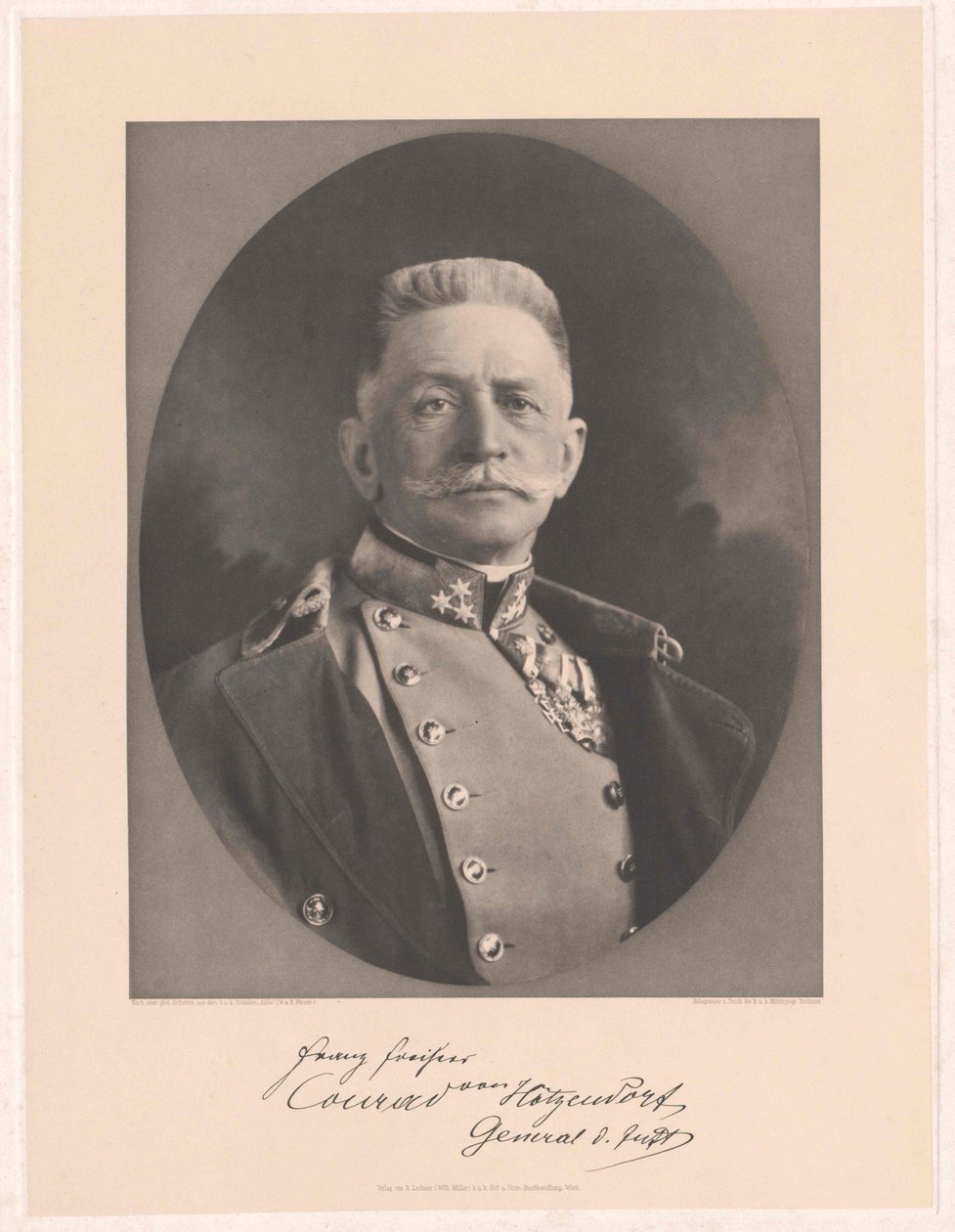 Franz hrabia Conrad von Hoetzendorf (druk) autorstwa Artist Unknown