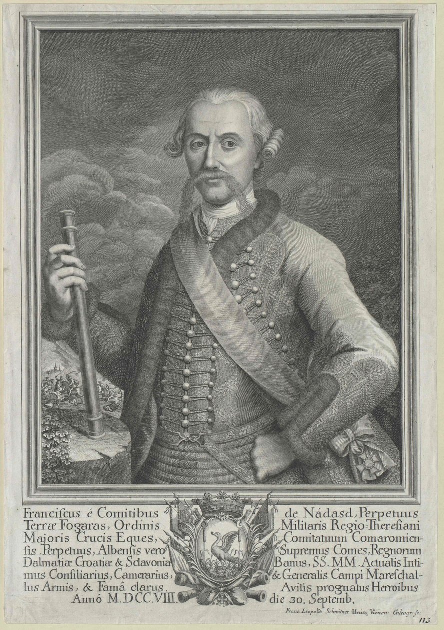 Franz hrabia Nadasdy-Nadasd-Fogaras autorstwa Artist Unknown