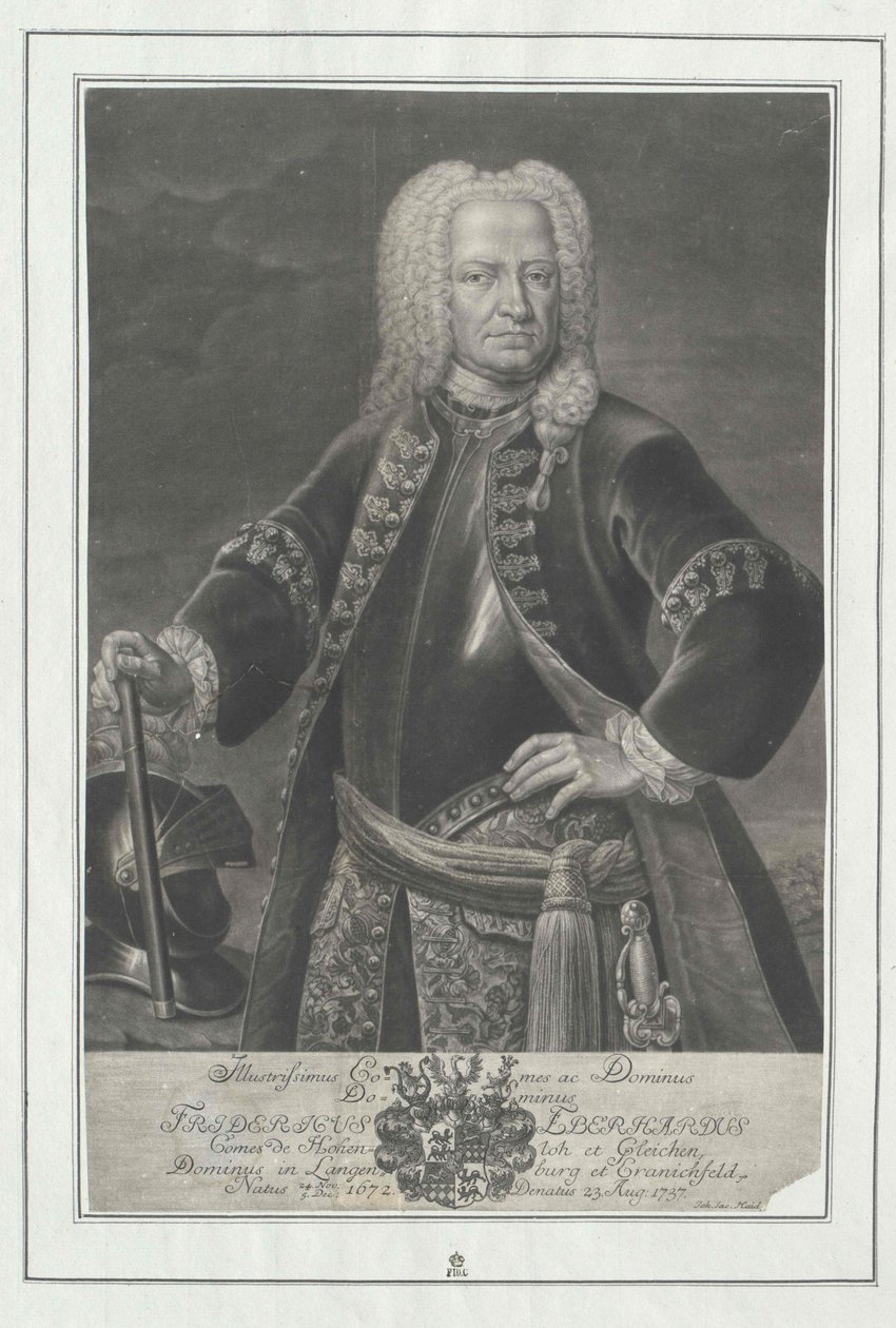 Fryderyk Eberhard hrabia Hohenlohe-Kirchberg autorstwa Artist Unknown