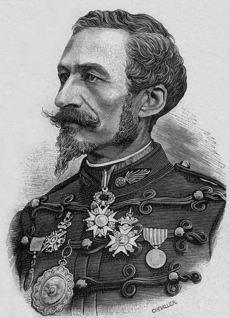 Francuski pułkownik Charles Ragon de Bange (1833-1914), wynalazca w dziedzinie artylerii i grawerstwa. autorstwa Artist Unknown