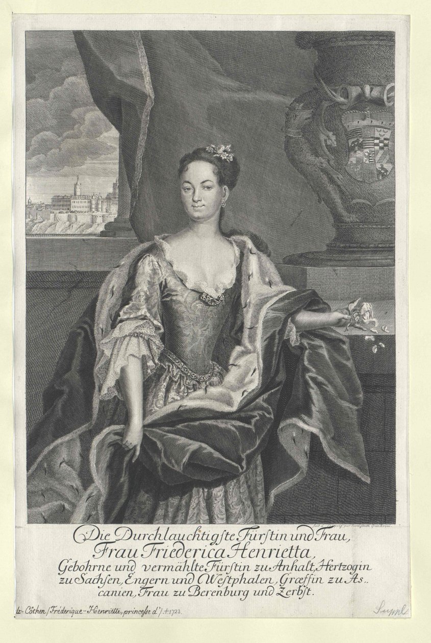 Friederike Henriette księżniczka Anhalt-Bernburg autorstwa Artist Unknown