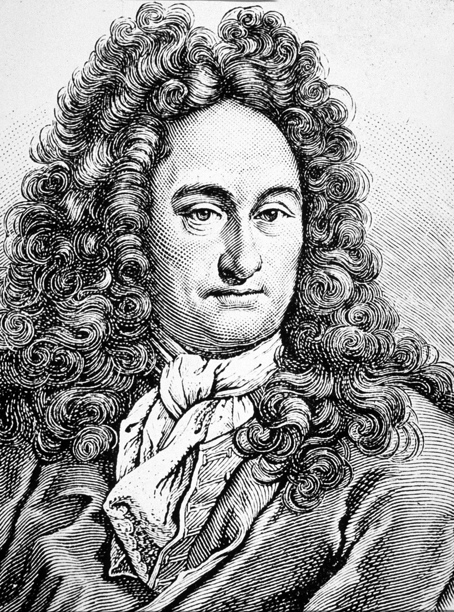 G W Leibniz Gottfried Wihlem (rycina) autorstwa Artist Unknown