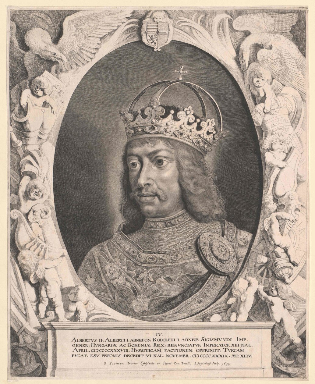 Niemiecki król Albert II (druk) autorstwa Artist Unknown