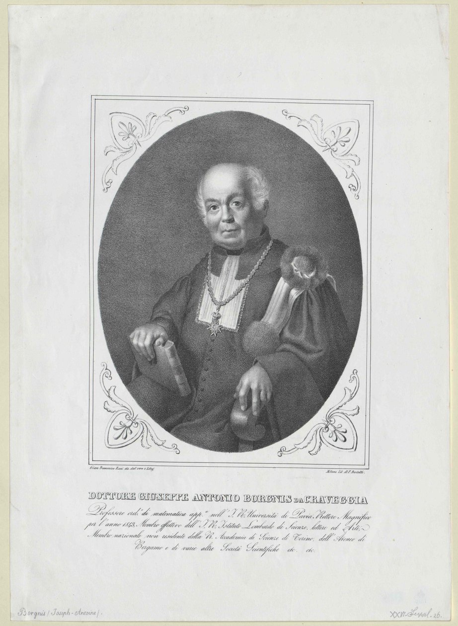 Giuseppe Antonio Borgnis autorstwa Artist Unknown