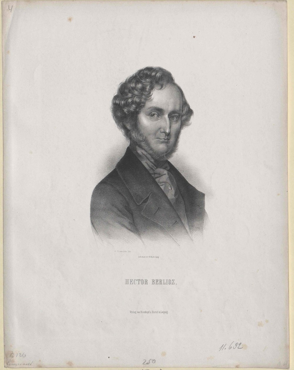 Hector Berlioz (druk) autorstwa Artist Unknown