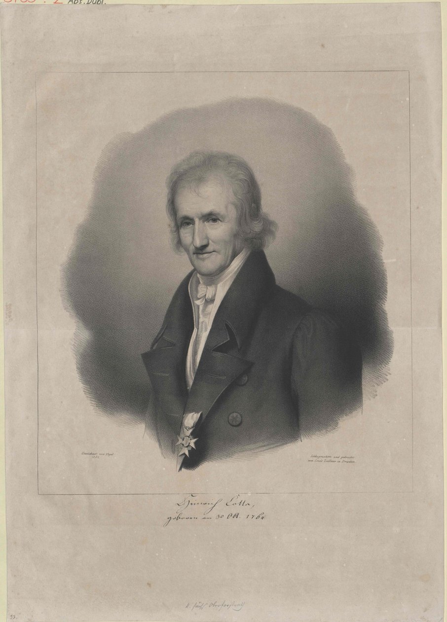 Heinrich von Cotta (druk) autorstwa Artist Unknown