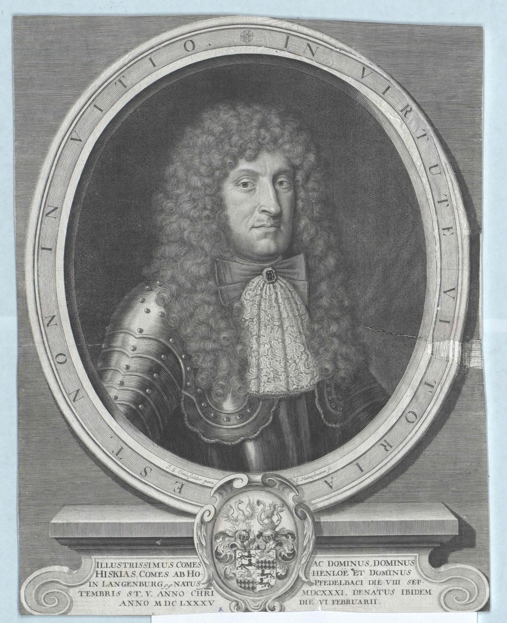 Ezechiasz hrabia Hohenlohe-Waldenburg-Pfedelbach autorstwa Artist Unknown