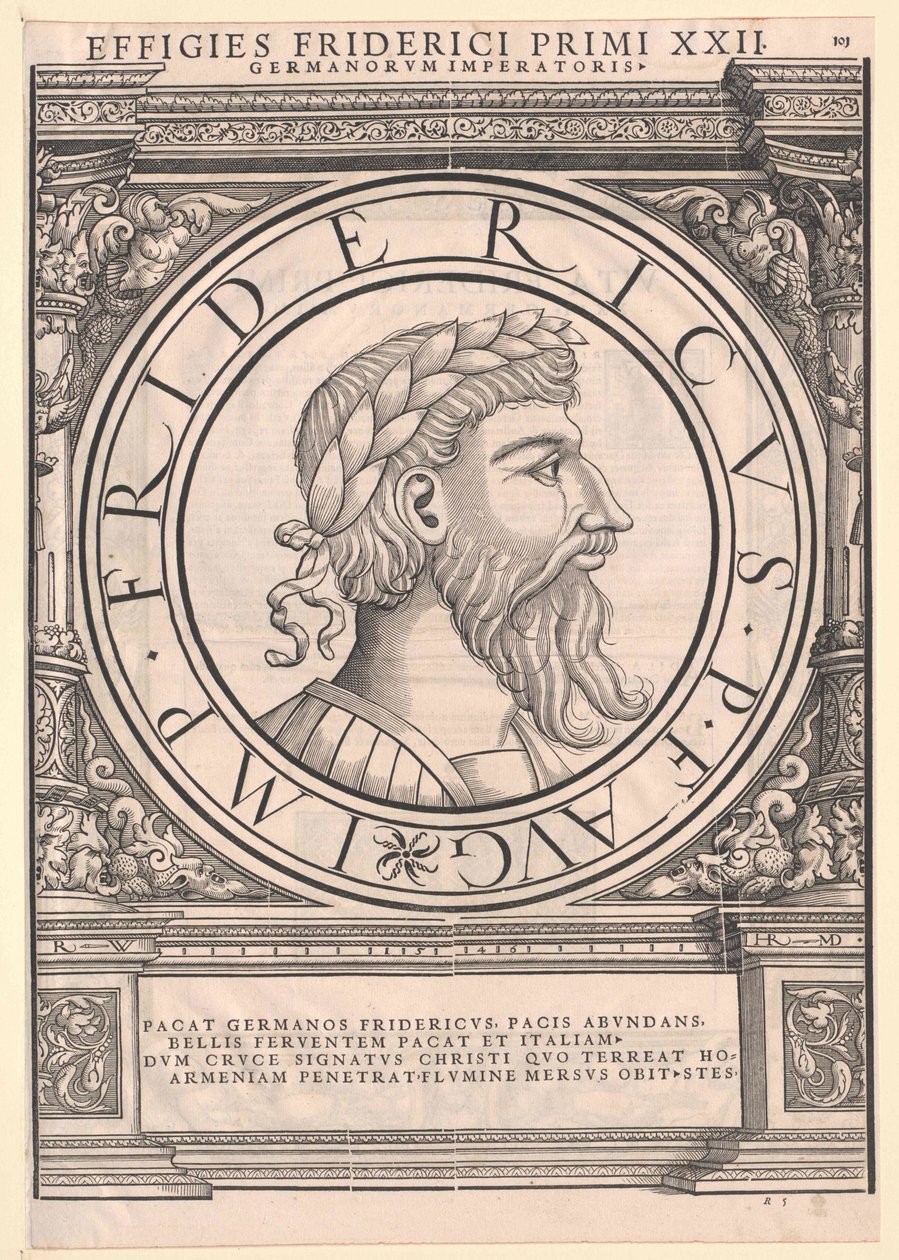 Święty Cesarz Rzymski Fryderyk I Barbarossa autorstwa Artist Unknown