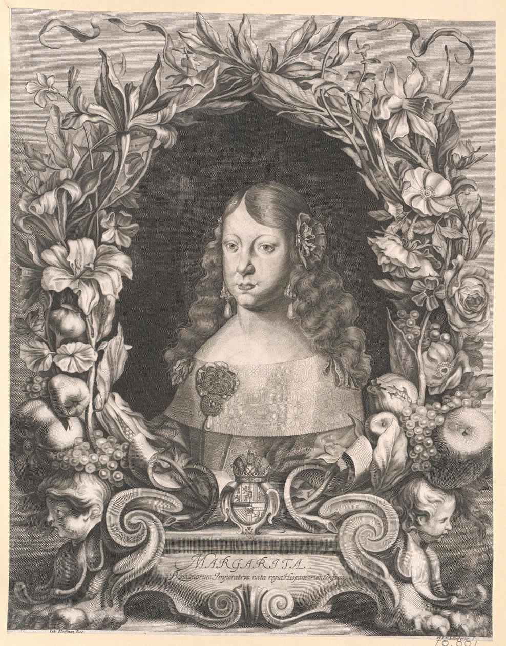 Infantka hiszpańska Małgorzata Teresa (w druku) autorstwa Artist Unknown