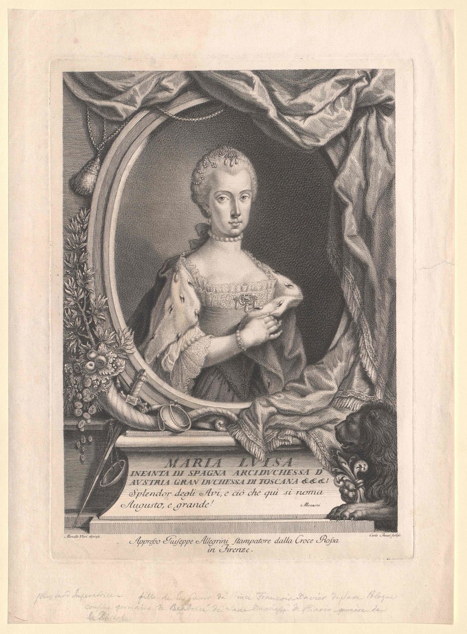 Infantka Hiszpanii Maria Luisa autorstwa Artist Unknown