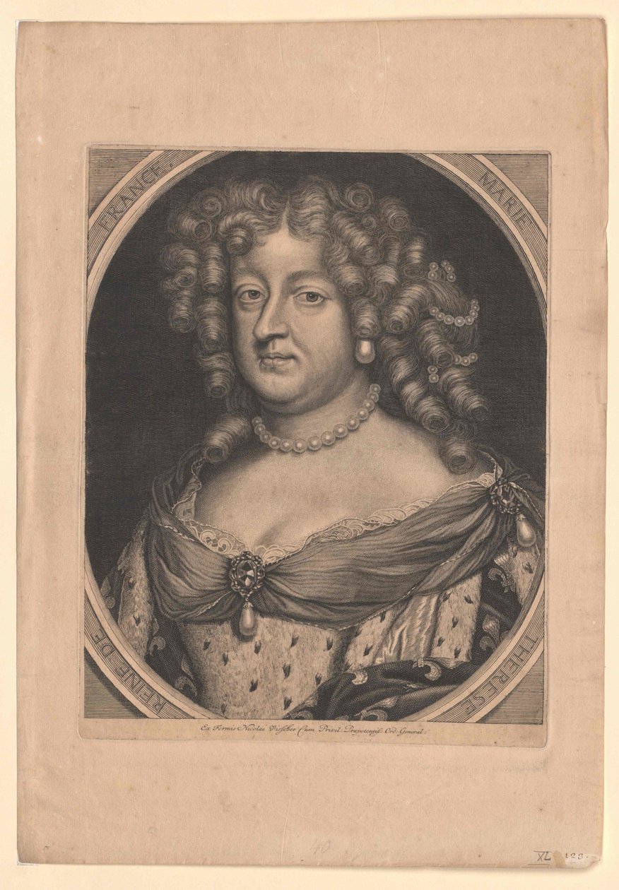 Infantka hiszpańska Maria Teresa (druk) autorstwa Artist Unknown