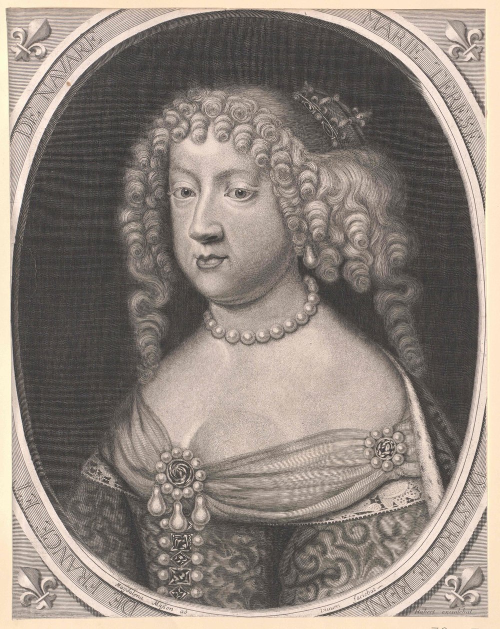 Infantka hiszpańska Maria Teresa (druk) autorstwa Artist Unknown